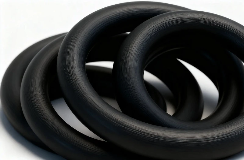 Multiple black HNBR O-rings Multiple black HNBR O-rings